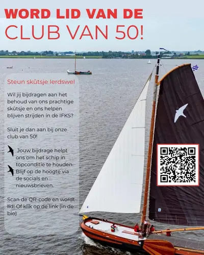 Word donateur van de Club van 50 en steun skûtsje Ierdswel